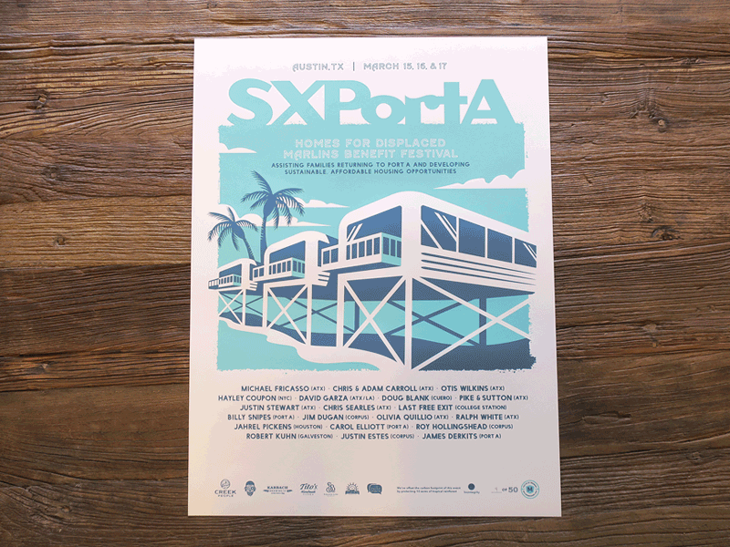 SXPortA Screenprints industry print shop poster screenprint sxsw