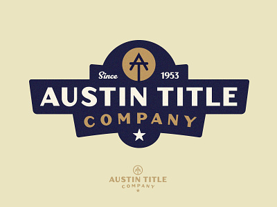 Austin Title Logo - v1 austin badge brand branding logo monogram title