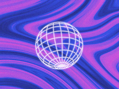 Globe globe grainy retro texture trippy wavy