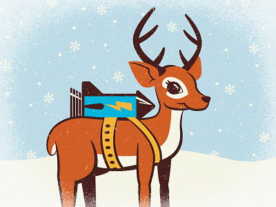Deer christmas deer holiday illustration jetpack snow snowflake