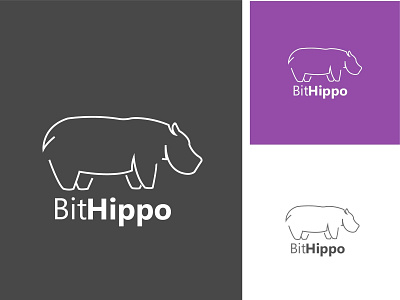 Bit Hippo animales diseño diseño grafico ilustración logo logotipo