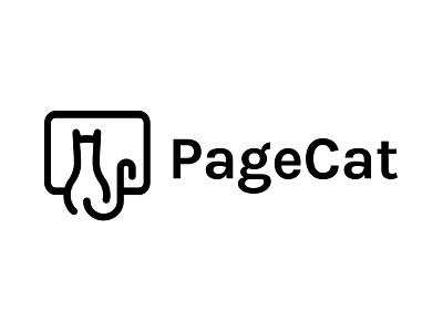 PageCat Logo cat design homepage illustration landing page logo