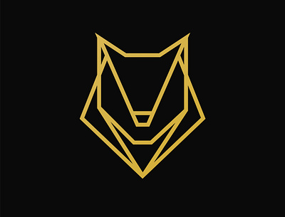 Golden Wolf branding design illustrator logo logo design minimalist logo modern logo vector