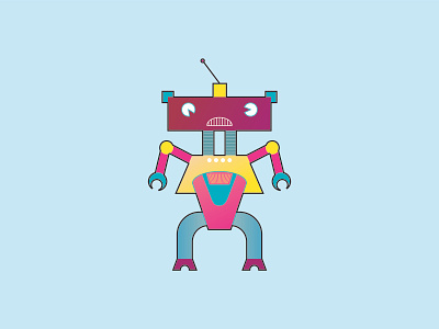 Robot Illustration design gradient gradient design gradients illustration vector