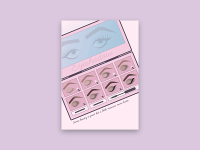 Make-up Tutorial Poster design illustration make up manual pink poster tutorial vector