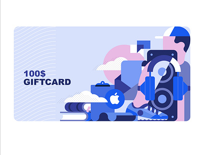 GiftCard app branding design flat icon illustration logo ui uiux ux vector