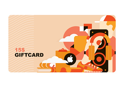 Gift Card app branding design flat giftcard icon illustration ui uiux ux vector