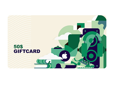 Gift Card app branding design flat icon illustration ui uiux ux vector