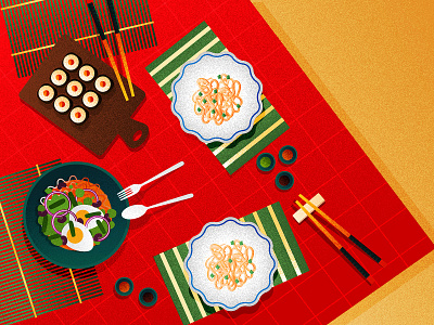 LUNCH design illustration uiux vector web