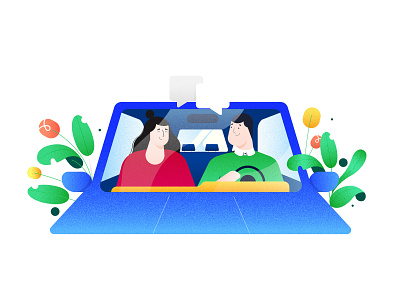 App illustration app branding carpooling design flat icon illustration logo ubereats ui uiux ux vector