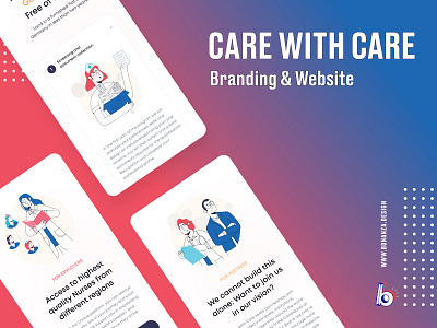 CareWithCare| Branding & website app branding design illustration logo typography ui uiux ux vector