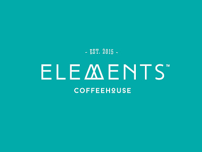 WIP: Elements Coffeehouse coffee coffeehouse elements logo mountain nature organic subtle teal white