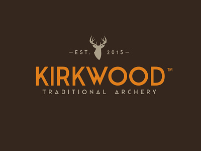 WIP: Kirkwood Traditional Archery archery brown deer hunting logo orange traditional whitetail