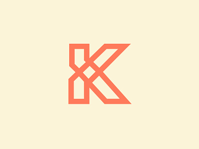 Letter K adventure cream gaelic letter k orange symbol