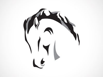 Patterson Creek WIP abstract animal equestrian equine farm farming horse illustration logo mane mountains