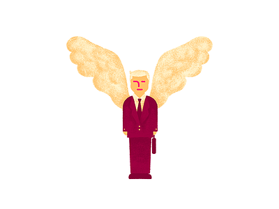 Create Festival Investor angel business festival flat illustration investor man poster sprinkle