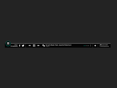 Player Bar bar button controls list menu music player share song track ui ux