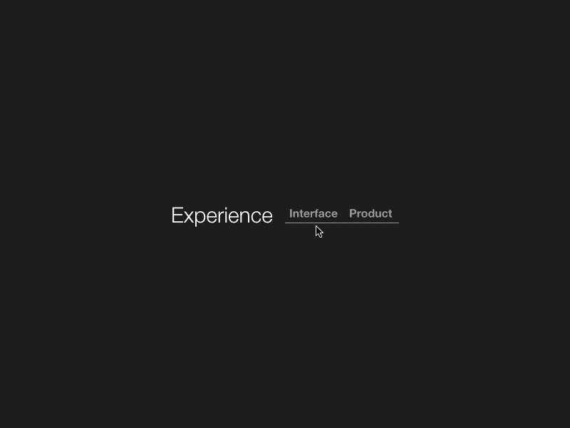 A liitle navigation prototype control segment tab navigation typography web interaction animation ux ui