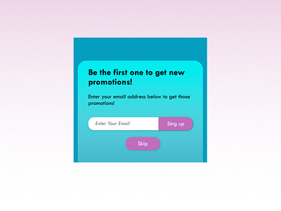 Pop-Up Sign up dailyui popup ui