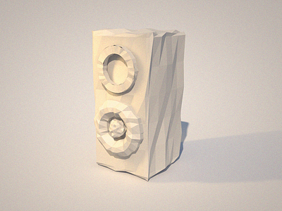 Low Poly Speaker 3d c4d global illumination lighting low lowpoly music physical poly render speaker