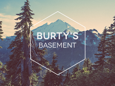 Burty's Basement Artwork artwork basement burtys landscape logo mix mixtape mountains music photo photography text