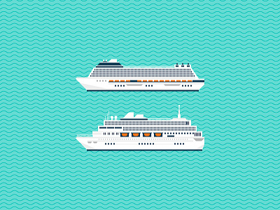 Flat Ship Illustration