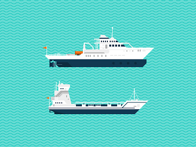 Flat Ship Illustration part 2 design flat illustration vector