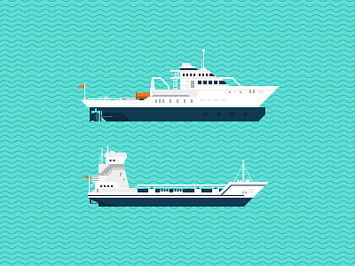 Flat Ship Illustration part 2