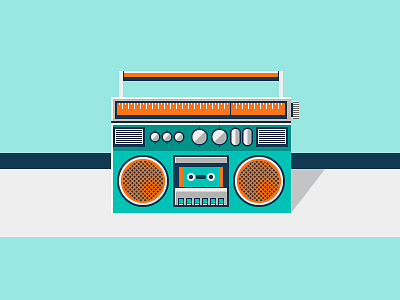 Flat Radio Illustration design flat illustration vector