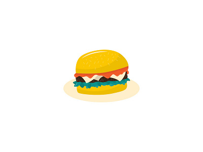 Hamburger Illustration design flat illustration vector