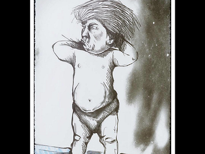 Trump Baby applepencil baby digital illustration digital illustrations digitalart donald trump donaldtrump illustration inktober inktober 2018 inky ipadproart political portrait art portrait illustration president trump