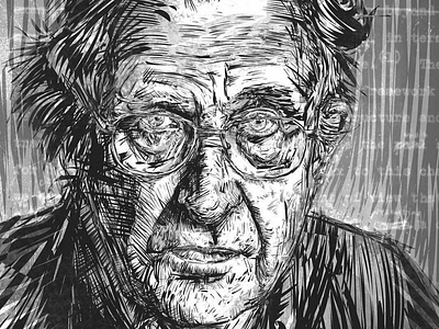 Noam Chomsky - Portrait Illustration