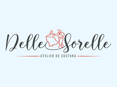 Brand Delle Sorelle atelier brand brand design brand identity branding branding design design design graphic flat graphic design illustration logo typography vector