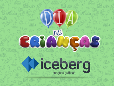 Happy Childrean's Day balloon branding childreans day design design graphic flat design graphic design iceberg illustration kids logo motion vector