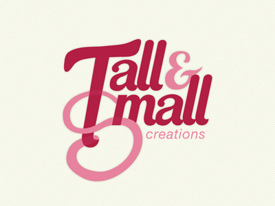 Tall & Small Logo fun logo pink