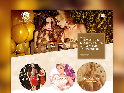 Model Agency website agency banner button homapage model portfolio ui ux webdesign website