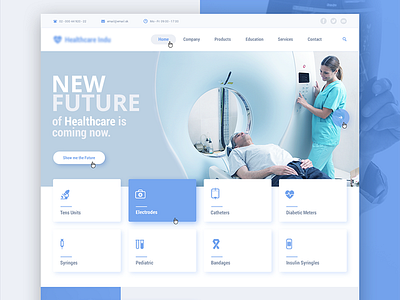 Medical Company / Draft banner buttons landing menu onepage ui uikit ux webdesign website wordpress