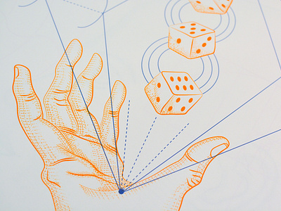 The Science of Superstition - Hand / Dice Illustration dice etched illustration etching exhibition design graphic design hand illustration illustration medical illustration science science design superstition superstition design surreal surreal illustration vector