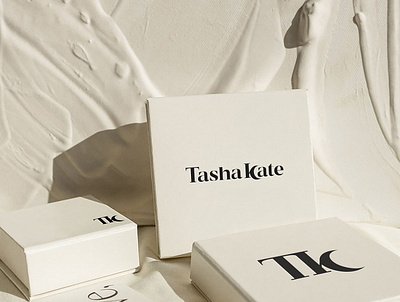 Tasha Kate - Brand Identity & Packaging box design brand brand identity branding design graphic design jewelery jewellery jewellery box design logo logo design logo type logotype minimal minimal branding packaging packaging design vector