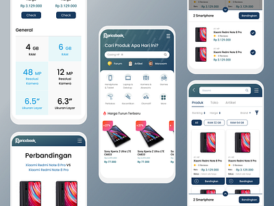 Redesign Pricebook mobile view design figma flat mobile ui ux