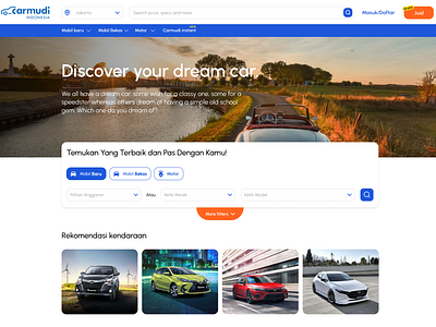 Revamping Carmudi home page car design figma flat shop ui ux website