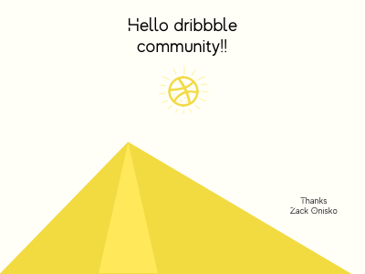 Dribbble debut perspective icon typography illustration design