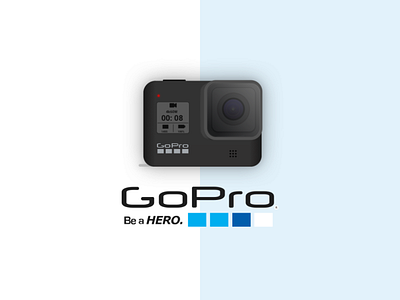 GoPro Hero 8 design illustration mockup product design sketch vector