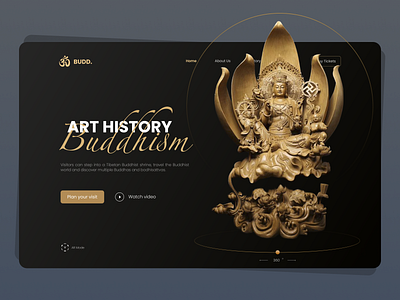 Art History of Buddhism - Hero Header Concept buddha buddhism ui ui design website