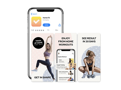 App Store screens for Workout application appstore mobile ui workout