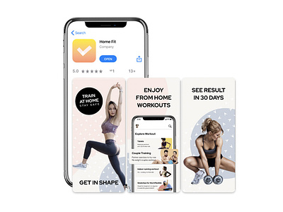 App Store screens for Workout application