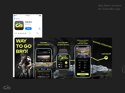 App store screens for Cycle route planner app app store bicycle app cycle app tracker