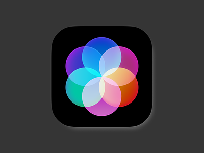 Photo editor App Icon app icon flower gradient photo editor photos shapes flower
