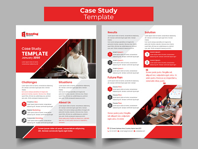 Case Study Template a4 case study corporate creative marleting modern print professional