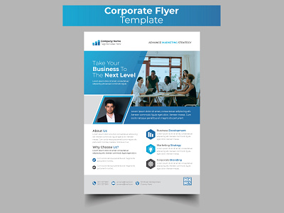 Corporate business flyer template for marketing